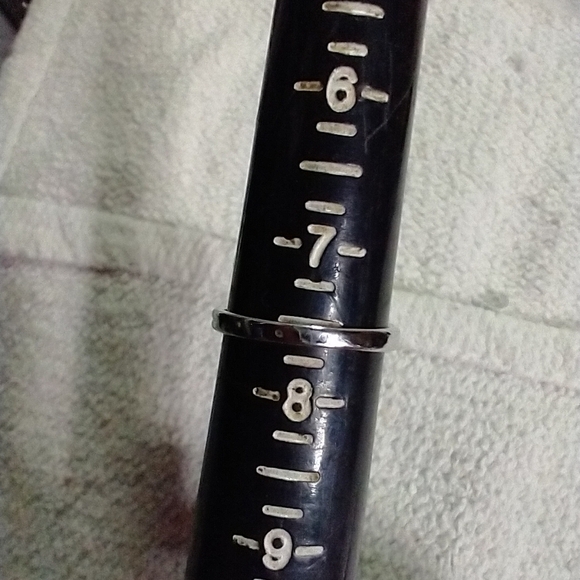 Silvertone brown 🟤 🤎 crystal 🔮 ring 💍7.5 - Picture 2 of 6